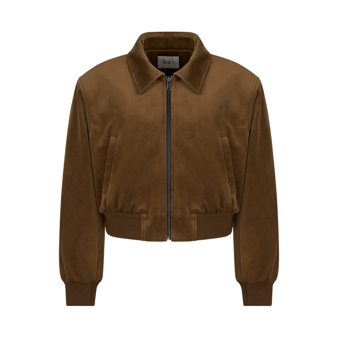 NWA5WWO23CM (W) Noice Collared Velvet Bomber Camel