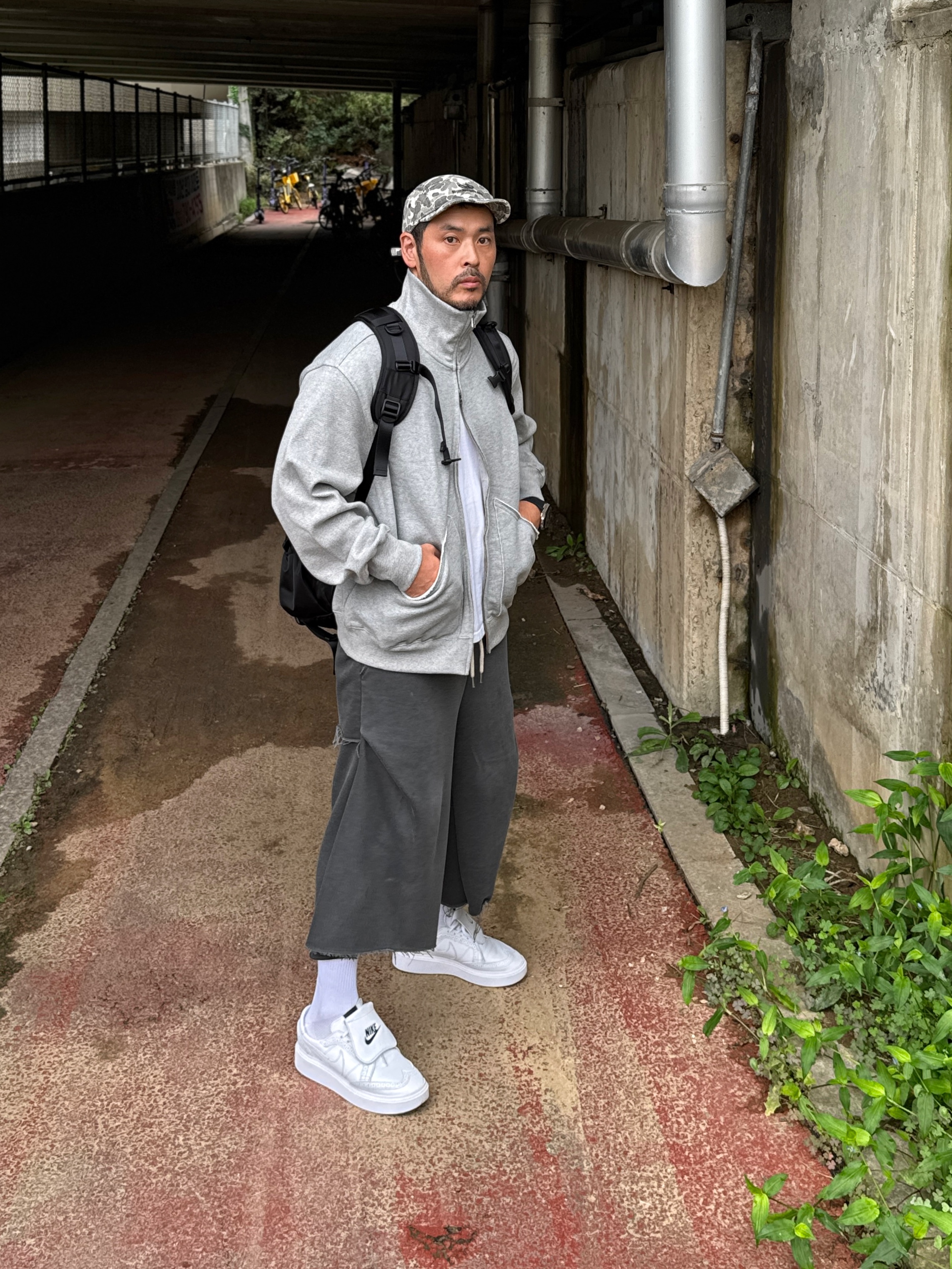 Nike x Peaceminusone Kwondo1 White, YESEYESEE Plaid Wing Jacket Blue 착용 스타일 - 3