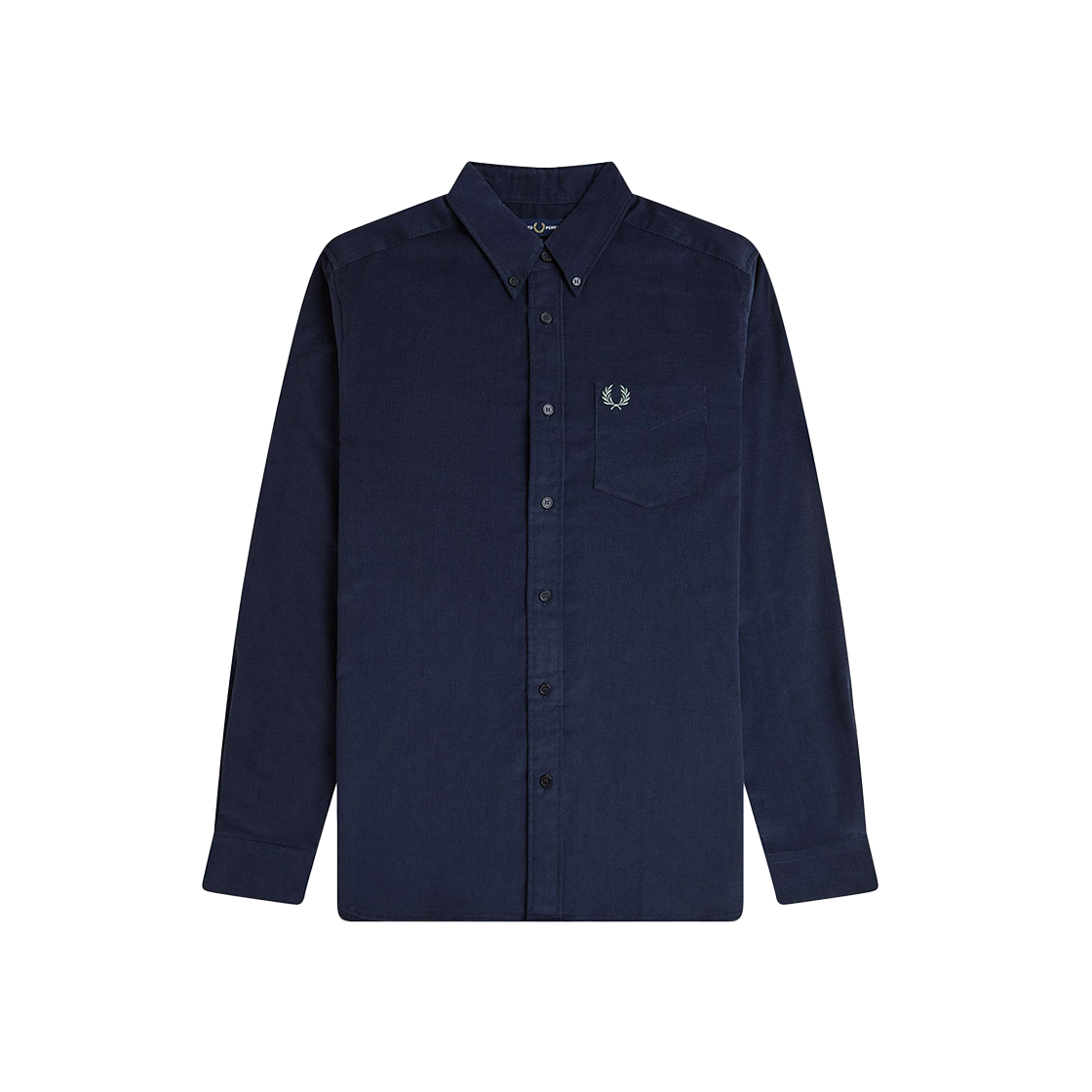 AFPM2531737-738 Fred Perry Needle Cord Shirt Dark Airforce