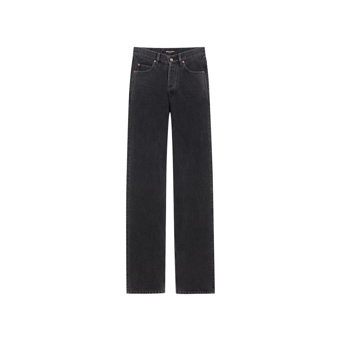 834135-Y13MA-1805 (W) Saint Laurent V-Waist Long Baggy Jeans in Denim 90'S French Black