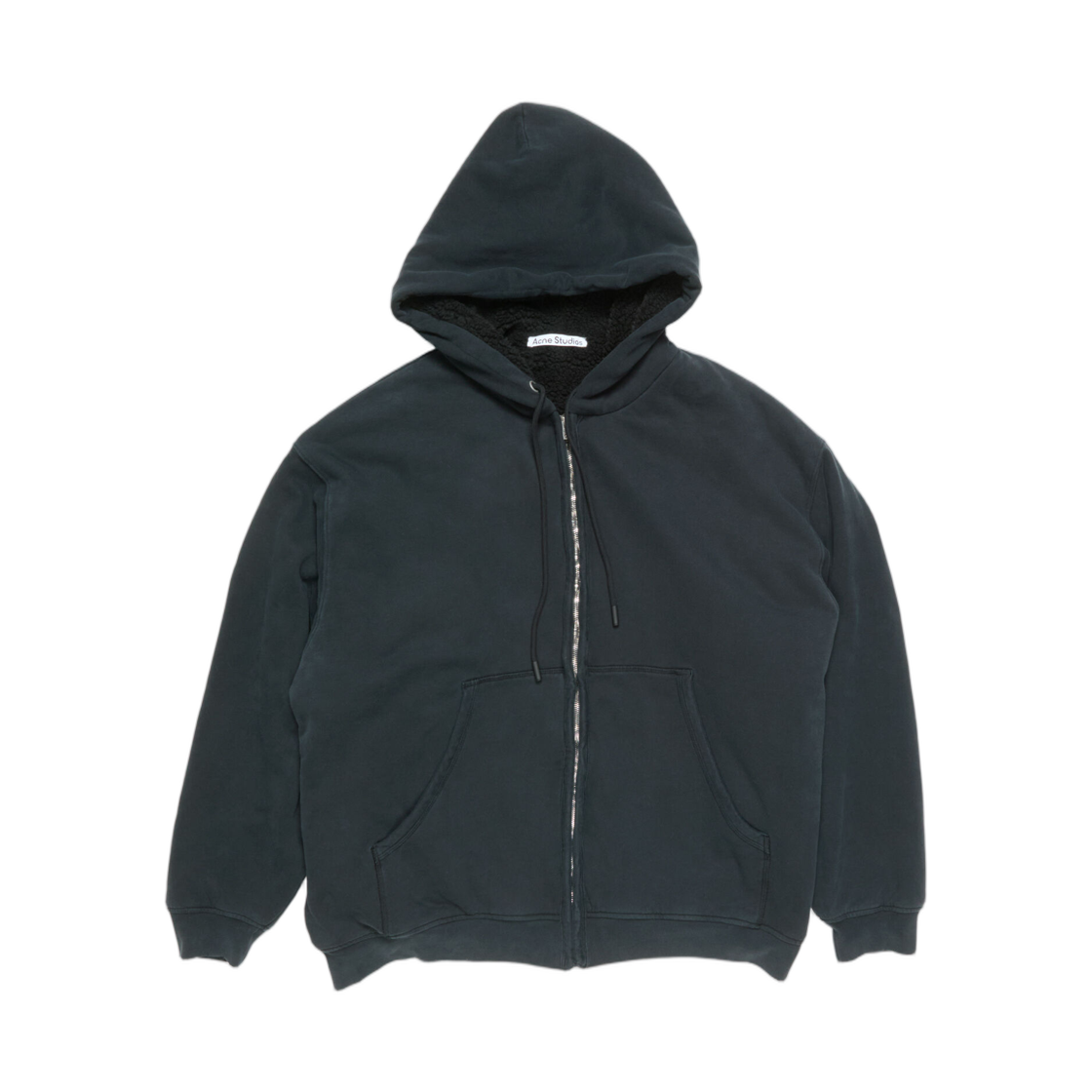 AI0179-BM0 (W) Acne Studios Hooded Zipper Sweater Faded Black