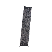 Kapital Felted Wool Peace Mark Happy Scarf Black