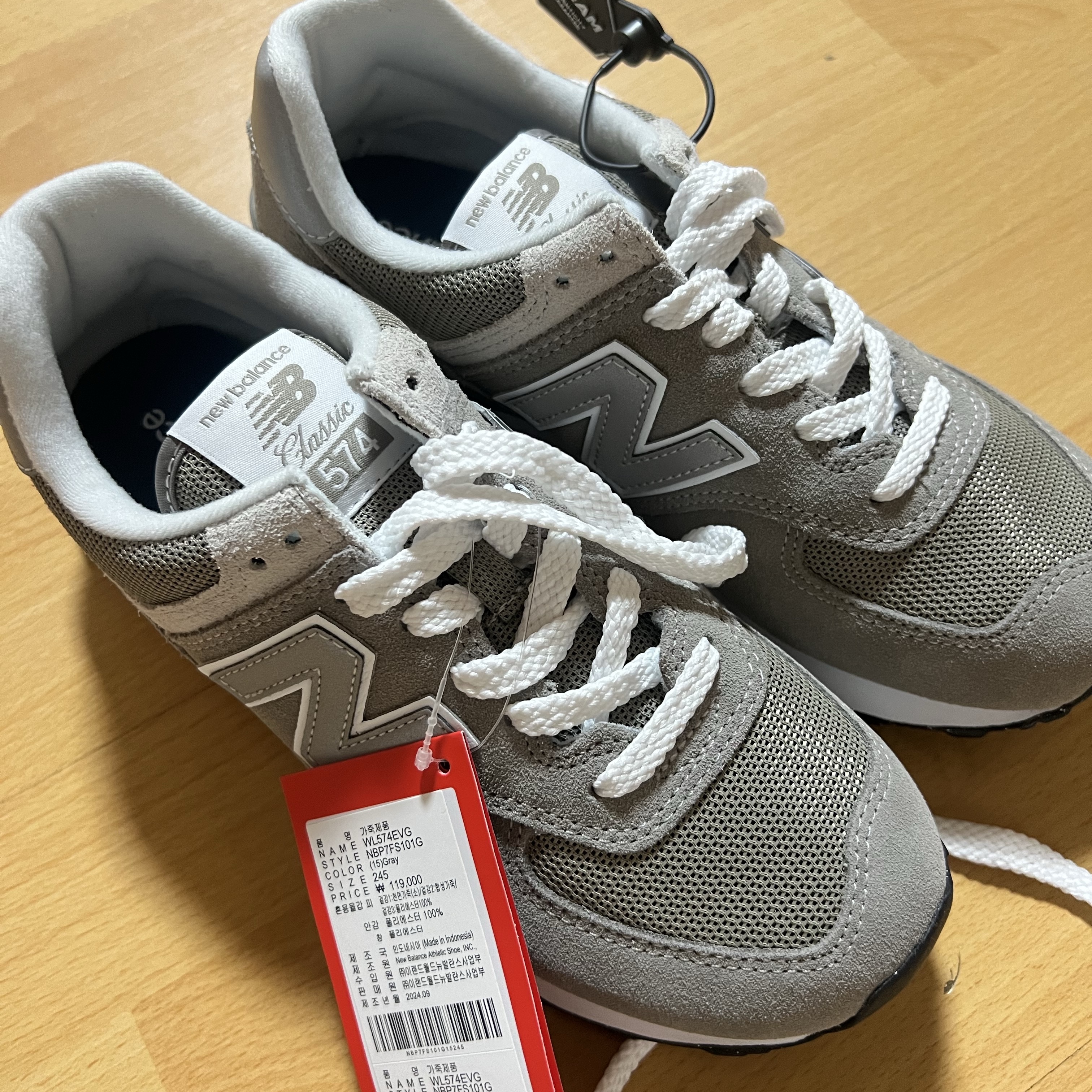 (W) New Balance 574 Worn By Anyone Grey - B Standard 착용 스타일