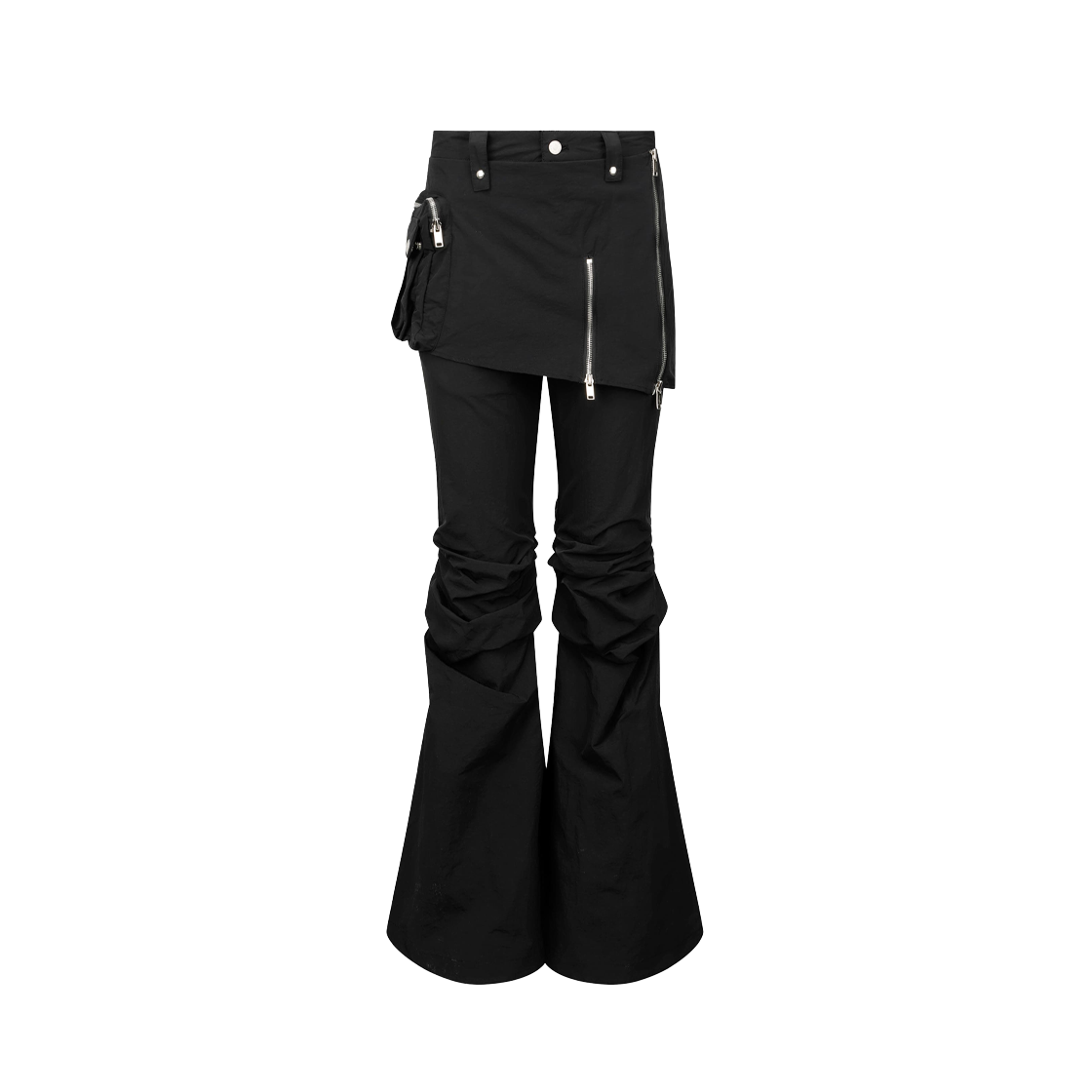 나체 부츠컷 스커트 팬츠 유니섹스 블랙 - 25FW(Nache Boots Cut Skirt Pants Unisex Black - 25FW)