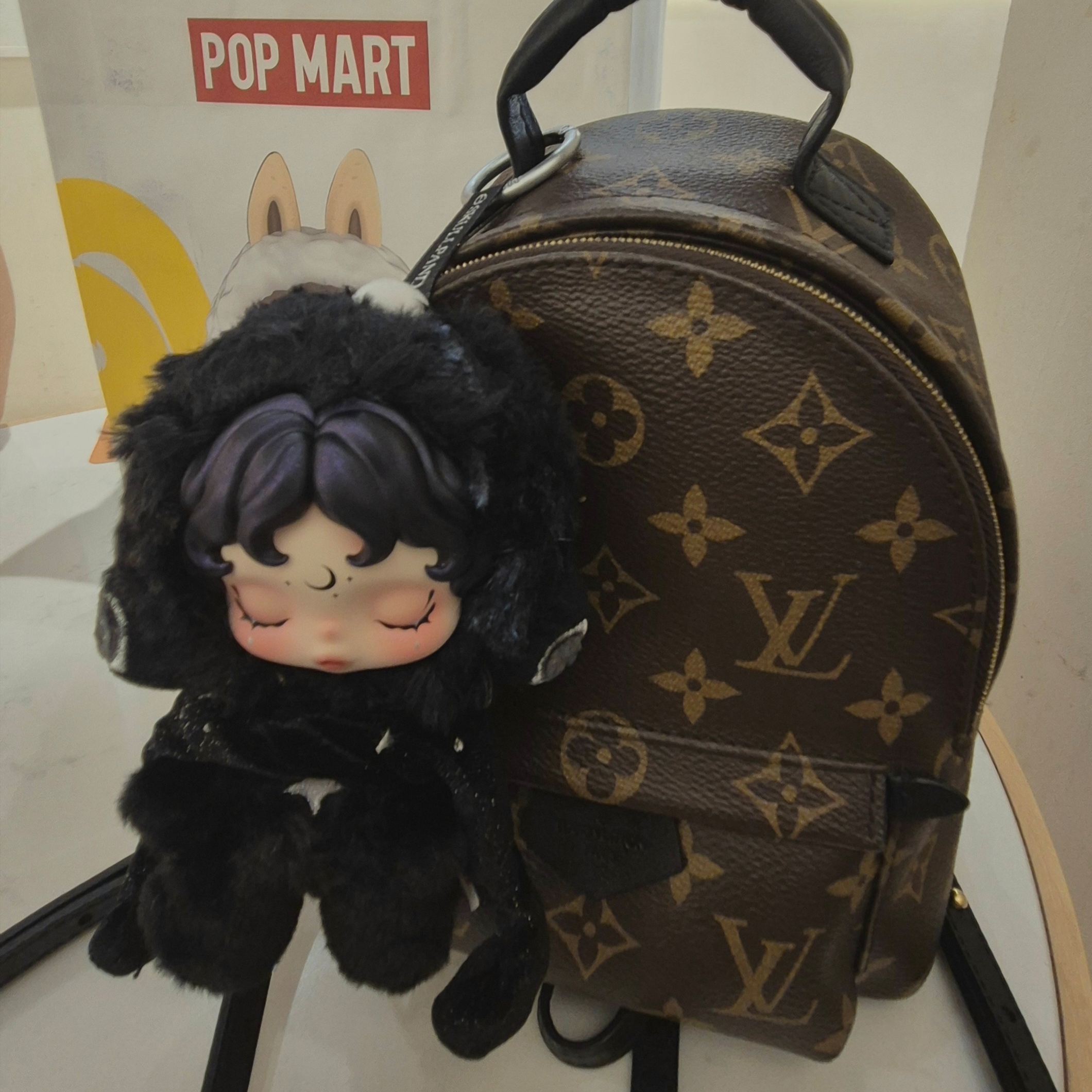 Pop Mart Skullpanda You Found Me ! Series Plush Doll Pendant Sealed Case (9 Blind Boxes), Pop Mart Skullpanda You Found Me ! Series Plush Doll Pendant Ghostie (Opened Case) 착용 스타일 - 2