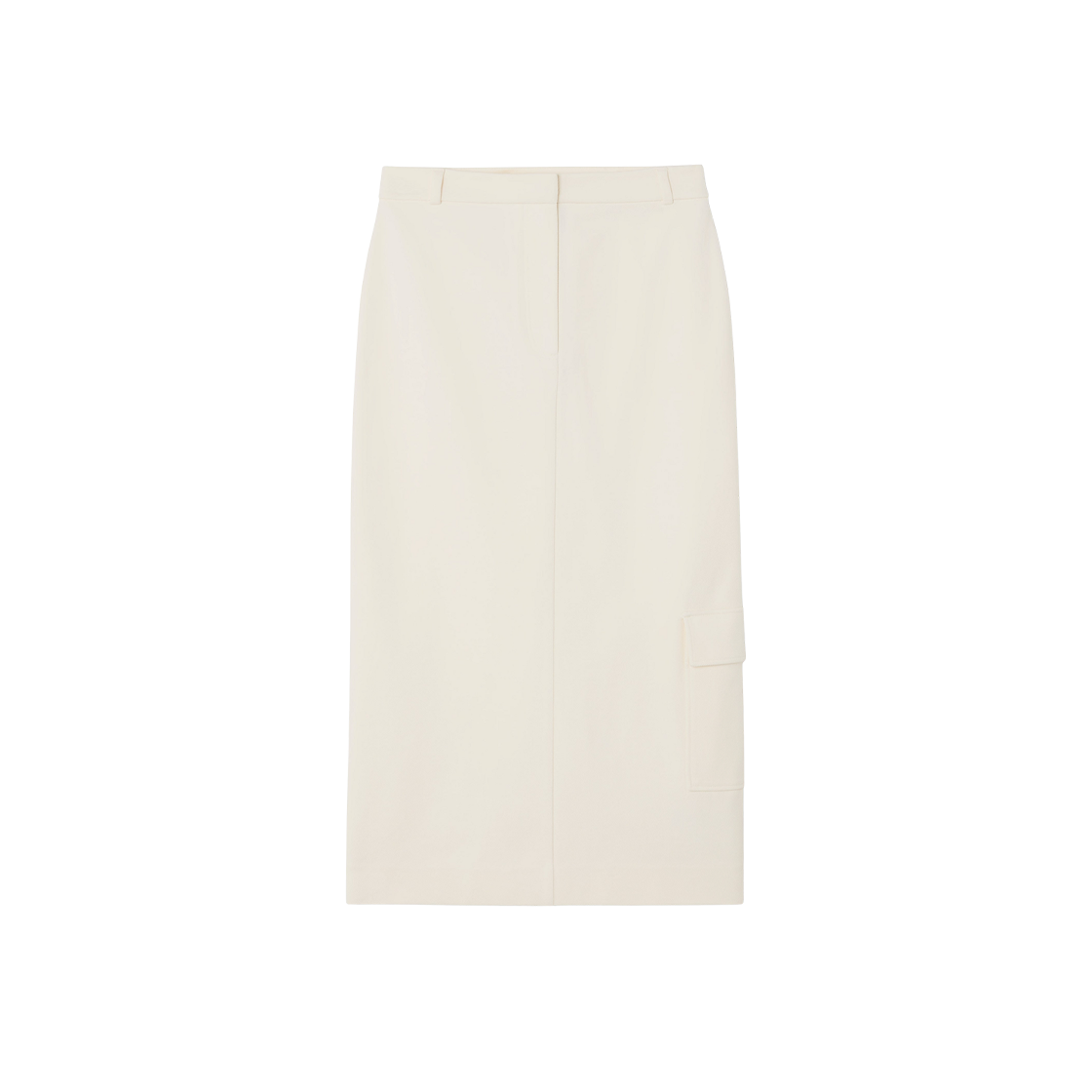 (W) 코스 카고 미디 스커트 오프 화이트((W) COS Cargo Midi Skirt Off White)