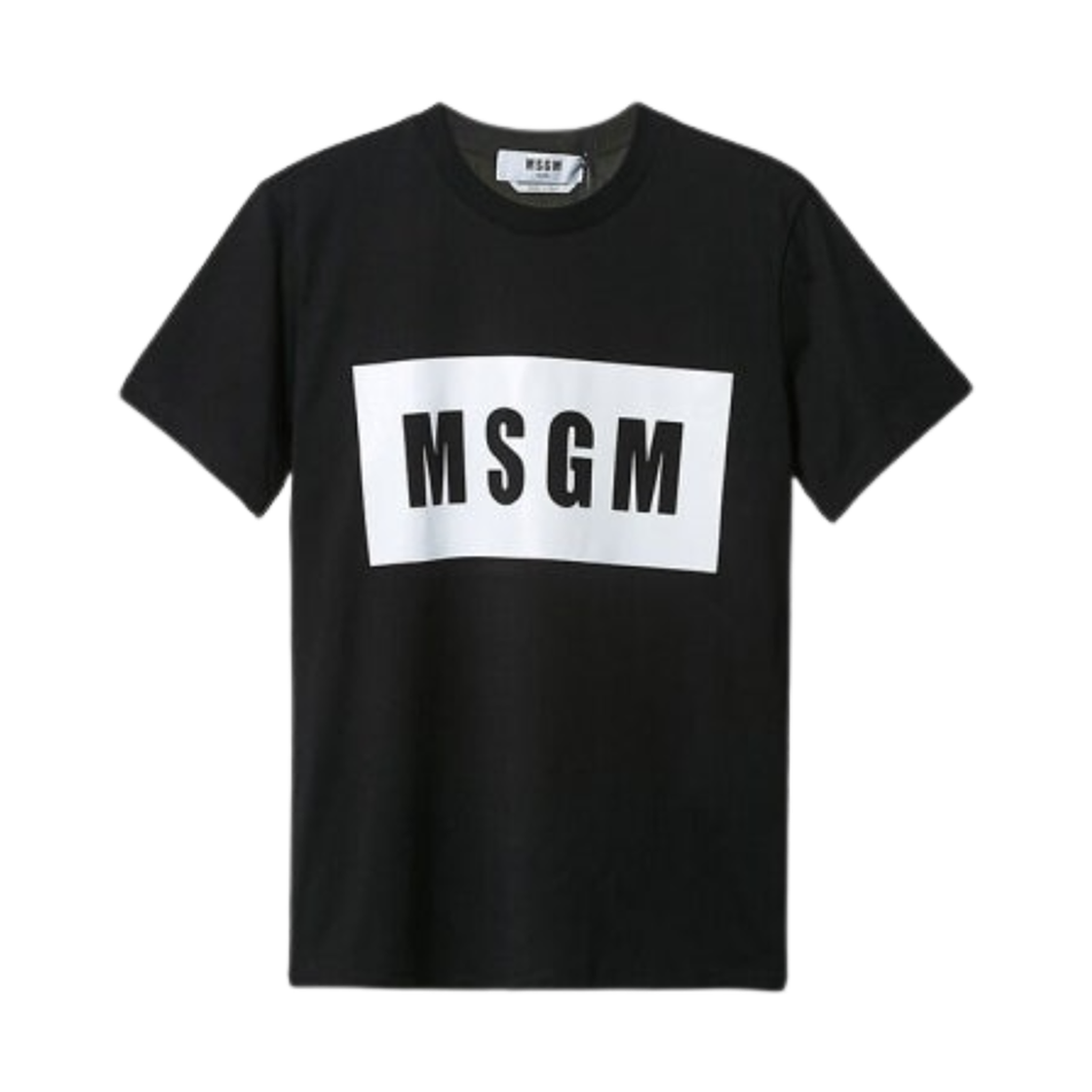 2841MDM95-207298-99A (W) MSGM Logo Short Sleeve T-Shirt Black