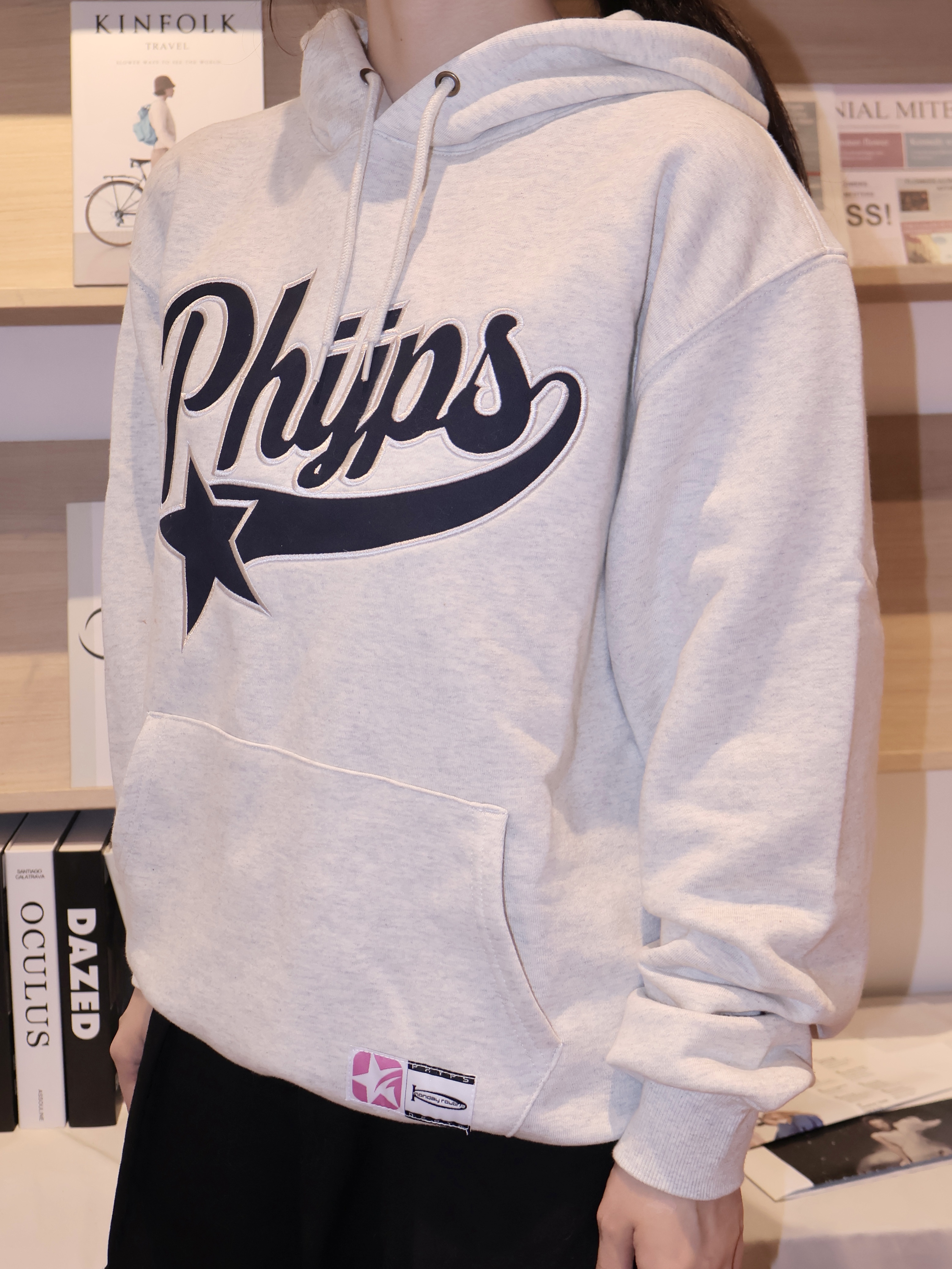 Phyps Dept Star Tail Hooded Zip-Up Grey, Adidas Superstar Core Black White 착용 스타일 - 9