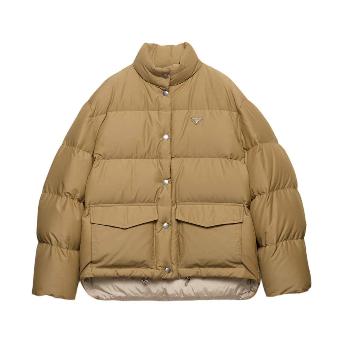 292286-13GP-F0594 (W) Prada Medium-Weight Technical Fabric Down Jacket Cork Beige