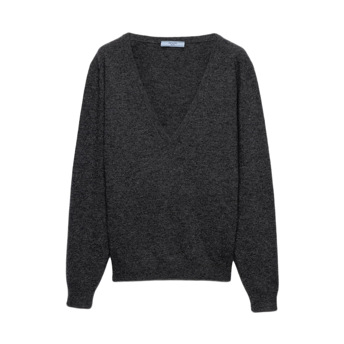 (W) 프라다 캐시미어 브이넥 스웨터 슬레이트 그레이
