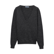 (W) Prada Cashmere V-Neck Sweater Slate Gray