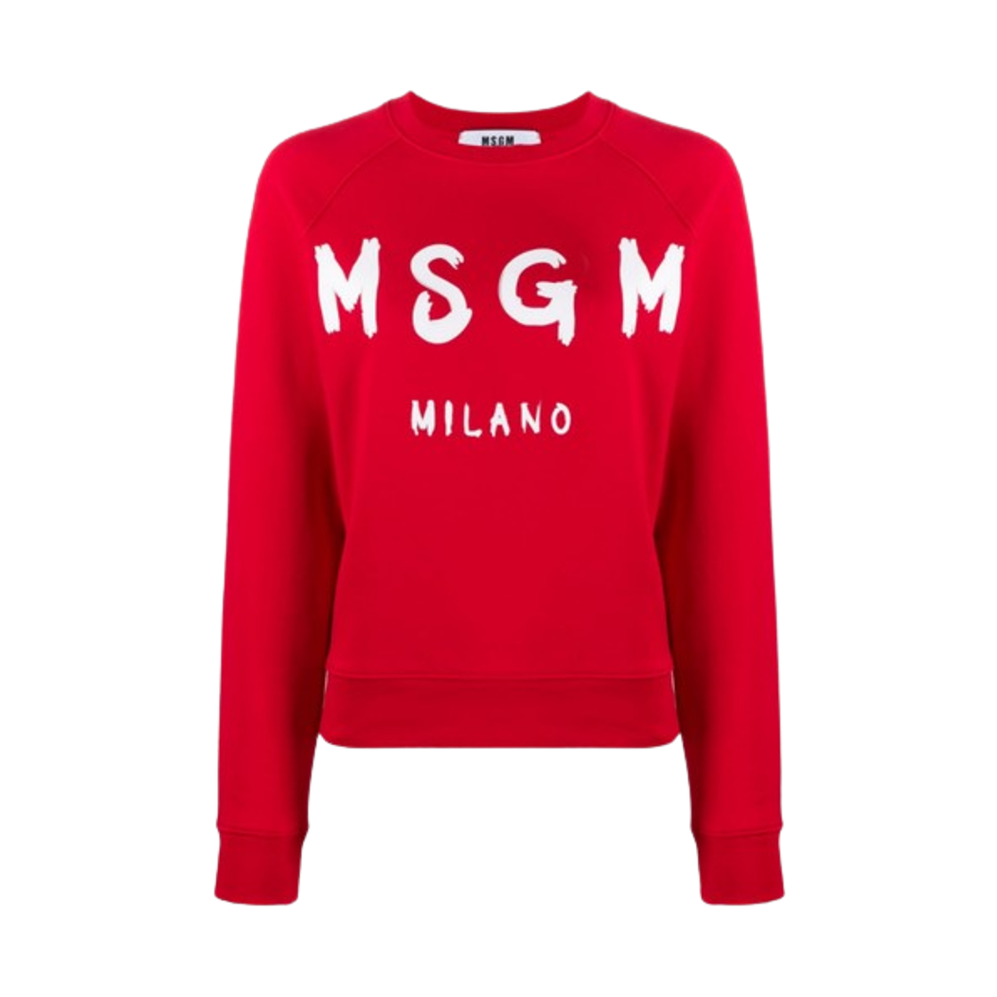 2941MDM89-207799-18 (W) MSGM Milano Print Sweatshirt Red
