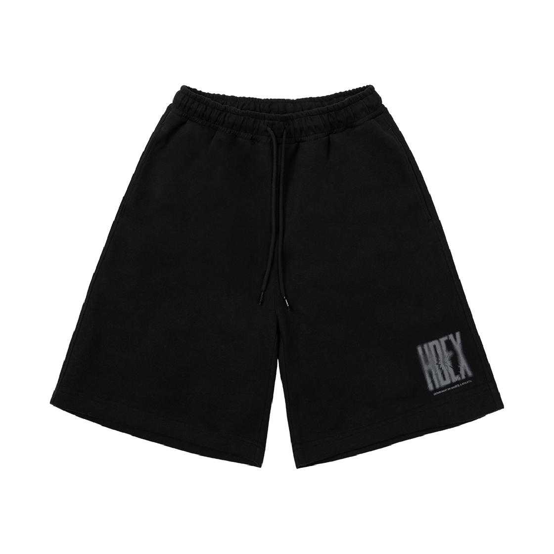 H253MRLMS970BK HDEX Crack Printed Sweat Shorts Black