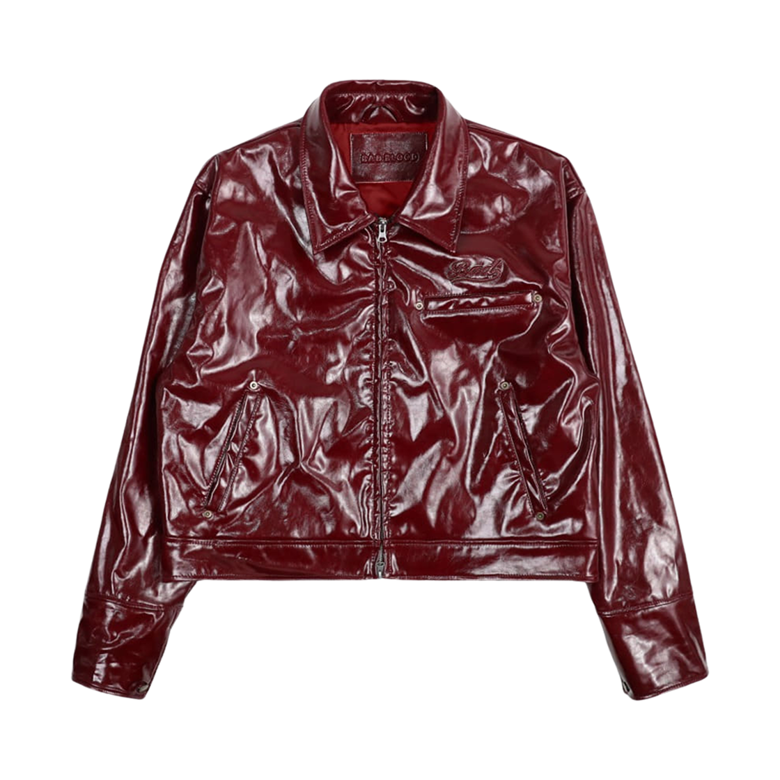 W-JKT24-057 Bad Blood Jimmy Leather Harrington Jacket Red