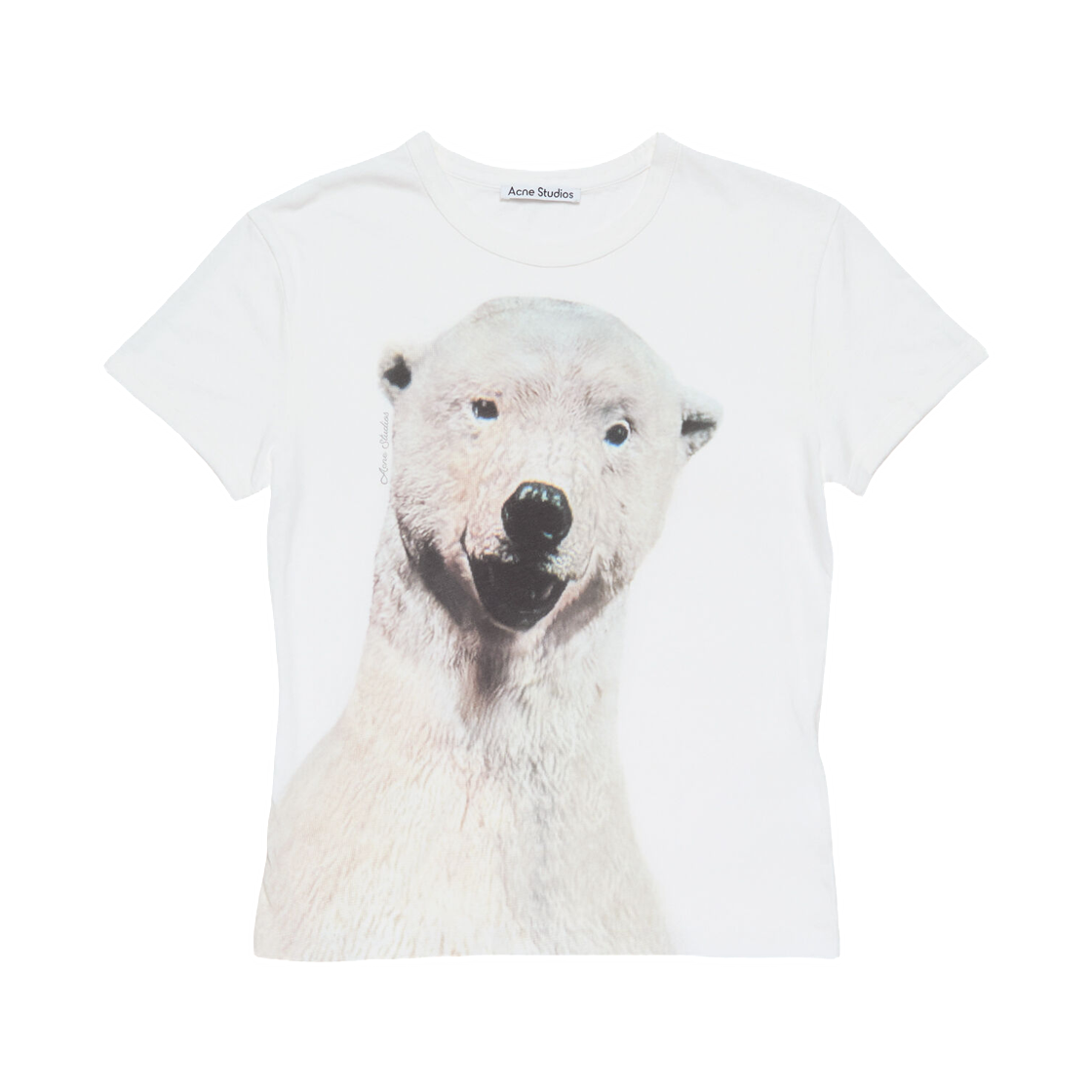 (W) 아크네 스튜디오 로고 티셔츠 오프 화이트((W) Acne Studios Logo T-Shirt Off White) - 1