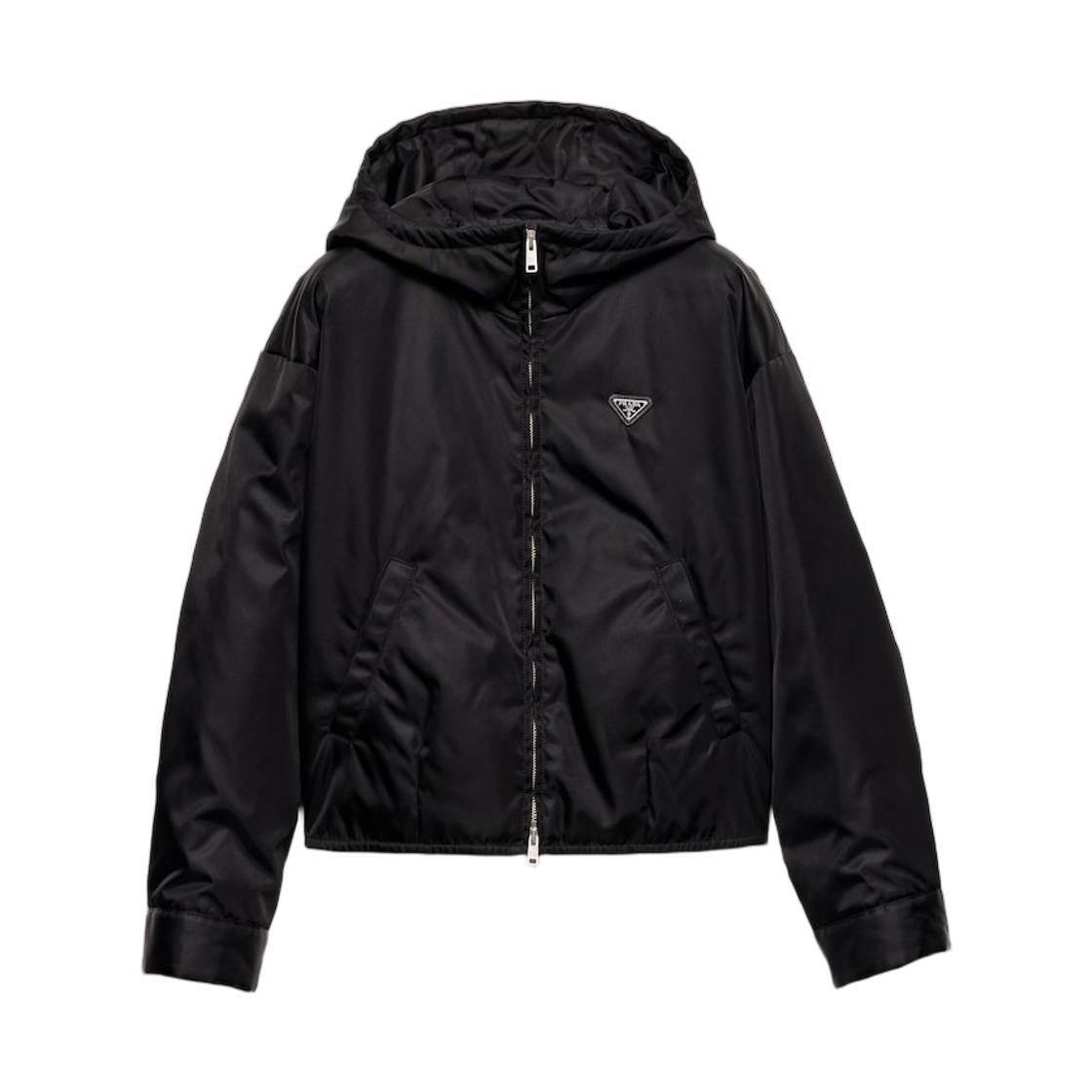 (W) 프라다 리나일론 블루종 자켓 블랙((W) Prada Re-Nylon Blouson Jacket Black) - 1