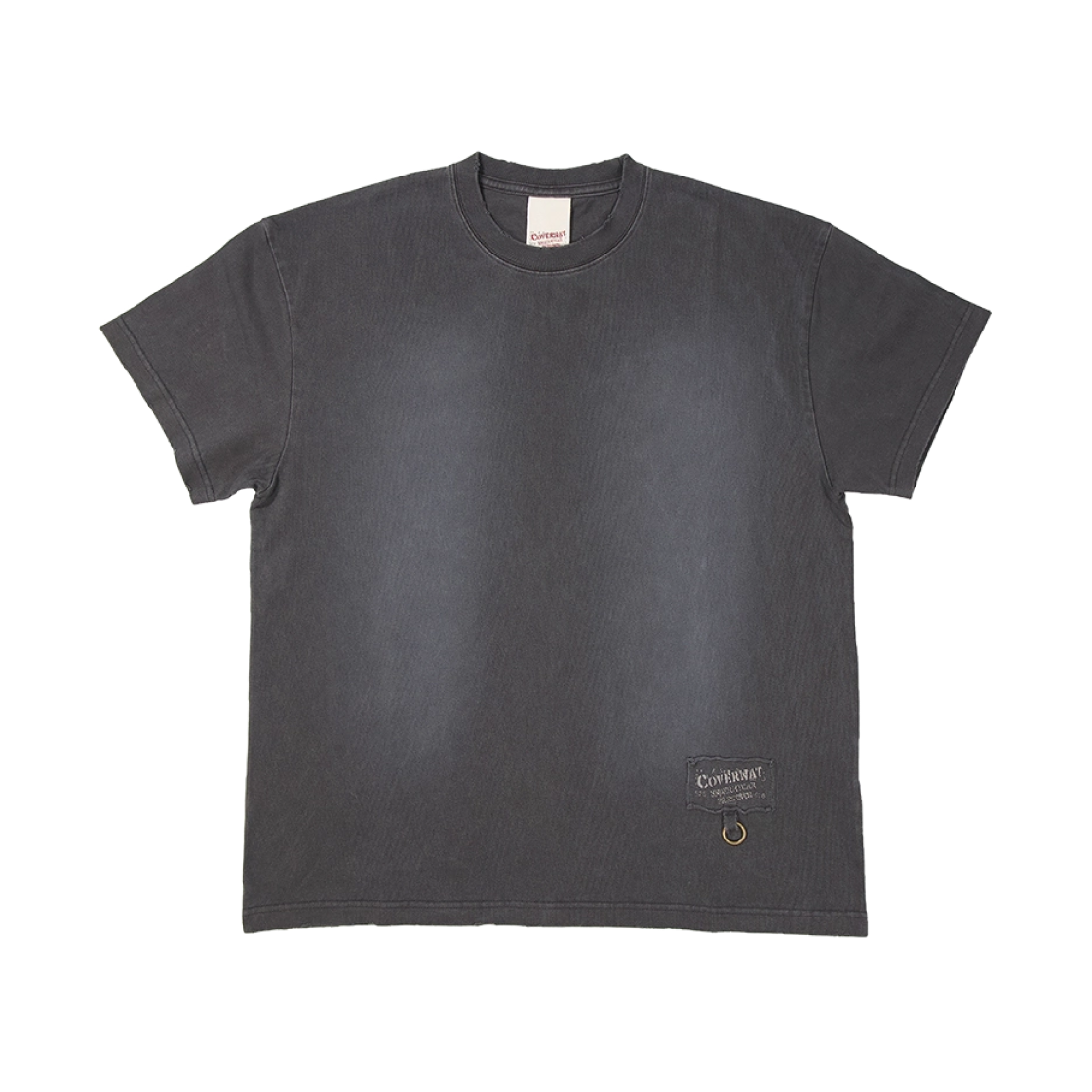언더마이카 x 커버낫 디스트로이드 패치 티셔츠 다크 그레이 - 25FW(Undermycar x Covernat Destroyed Patch T-Shirt Dark Gray - 25FW) - 1