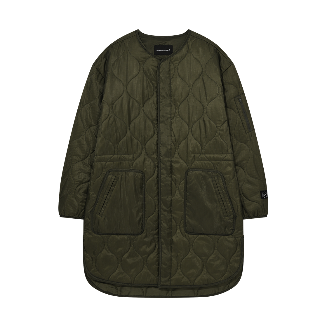 록히드마틴 패딩 퀼팅 라이너 롱 점퍼 카키(LOCKHEED MARTIN Padding Quilted Linner Long Jumper Khaki)