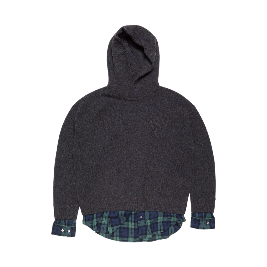 (W) 아크네 스튜디오 레이어드 울 후드 그래파이트 그레이((W) Acne Studios Layered Wool Hoodie Graphite Grey) - 1