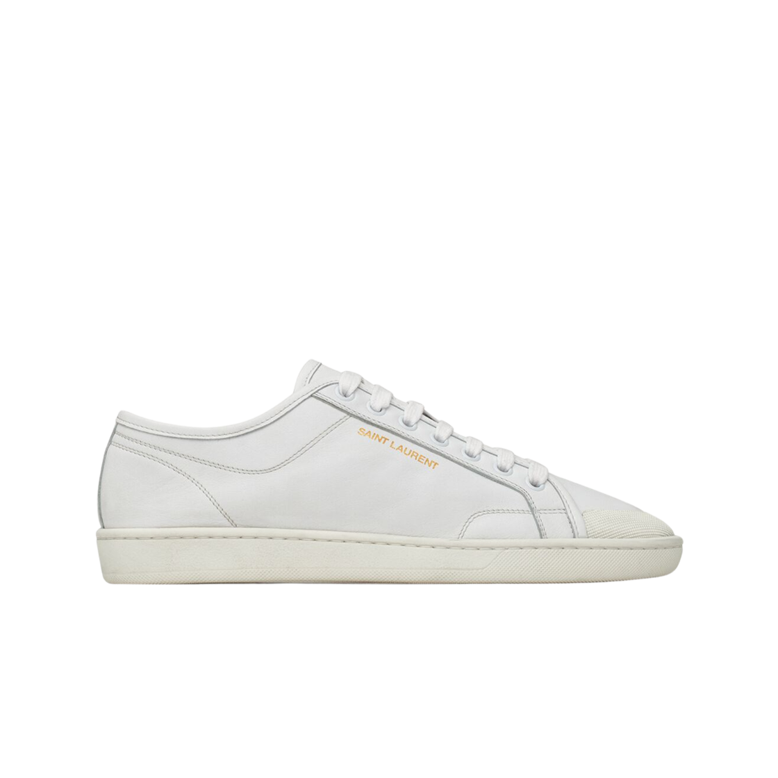 820087-00N00-9030 Saint Laurent Gym Sneakers in Smooth Leather Blanc Optique