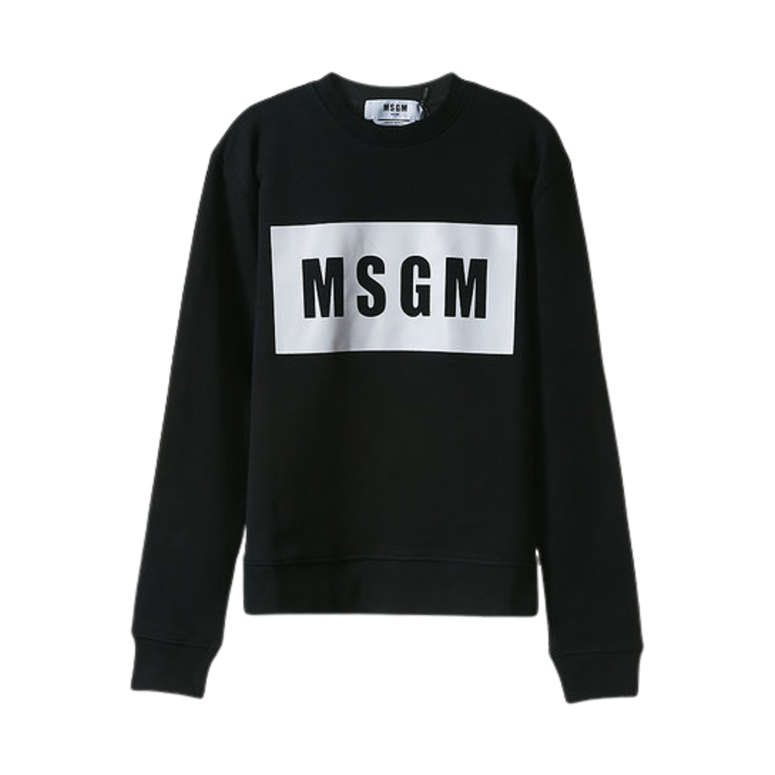 2941MDM96-207799-99 (W) MSGM Box Logo Sweatshirt Black