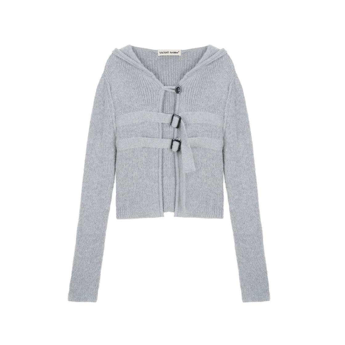 VWK53KCD001MEQQ Vacant Archive Kanna Buckle Hoodie Cardigan Melange