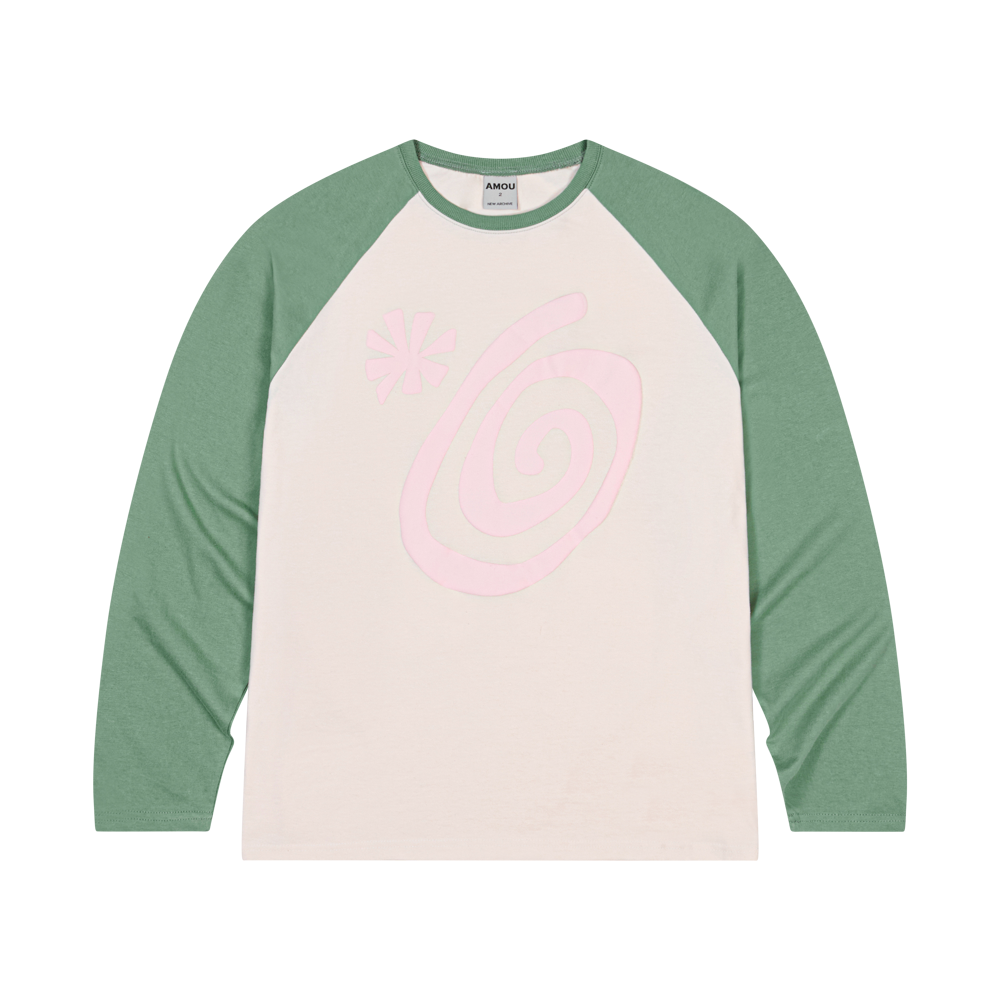 아모우 몰리 레글런 롱 슬리브 그린(AMOU Molly Reglan long sleeve Green)