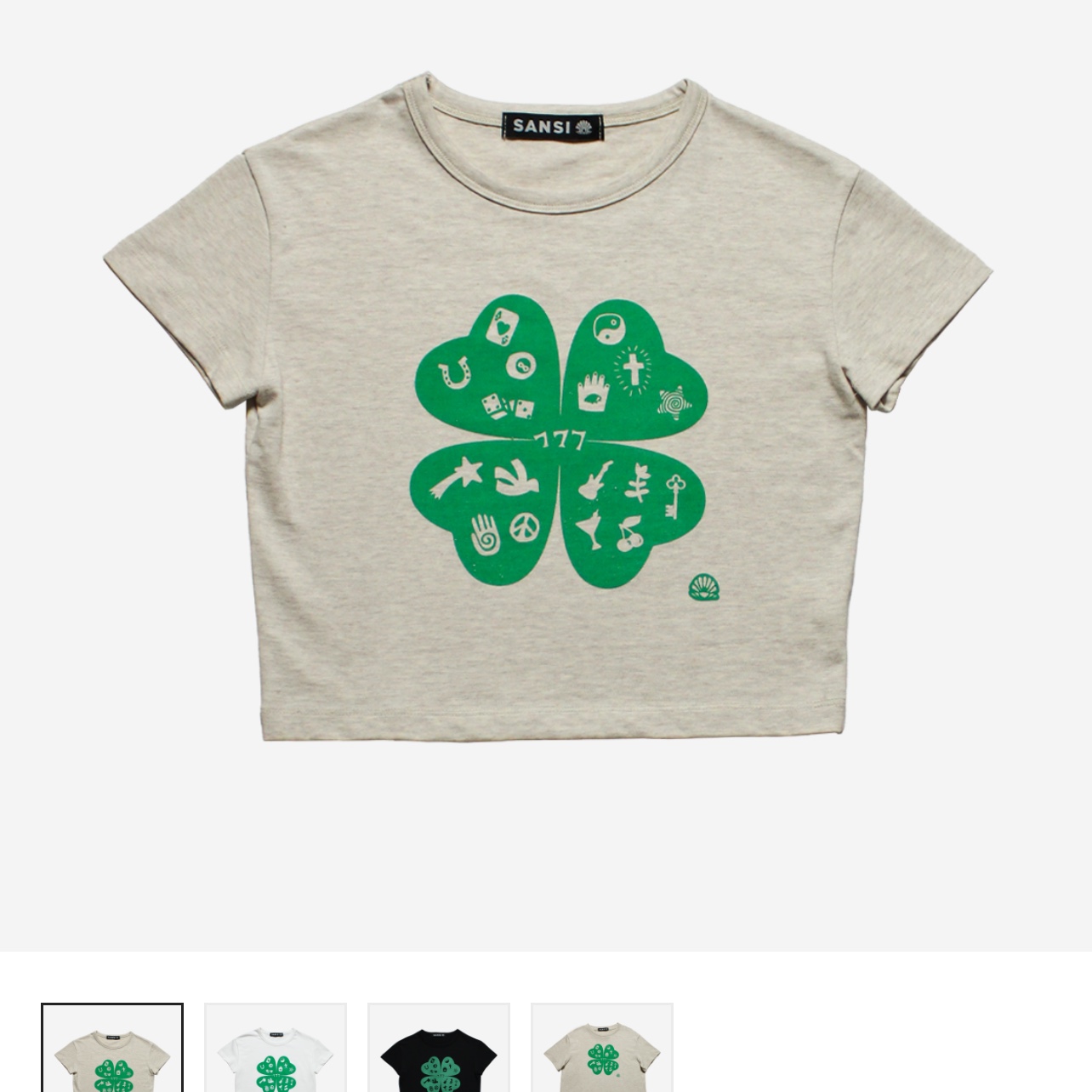 Human Made Acrylic Heart Keyring Orange, SANSI Lucky Clover T-Shirts S Melange 착용 스타일 - 2