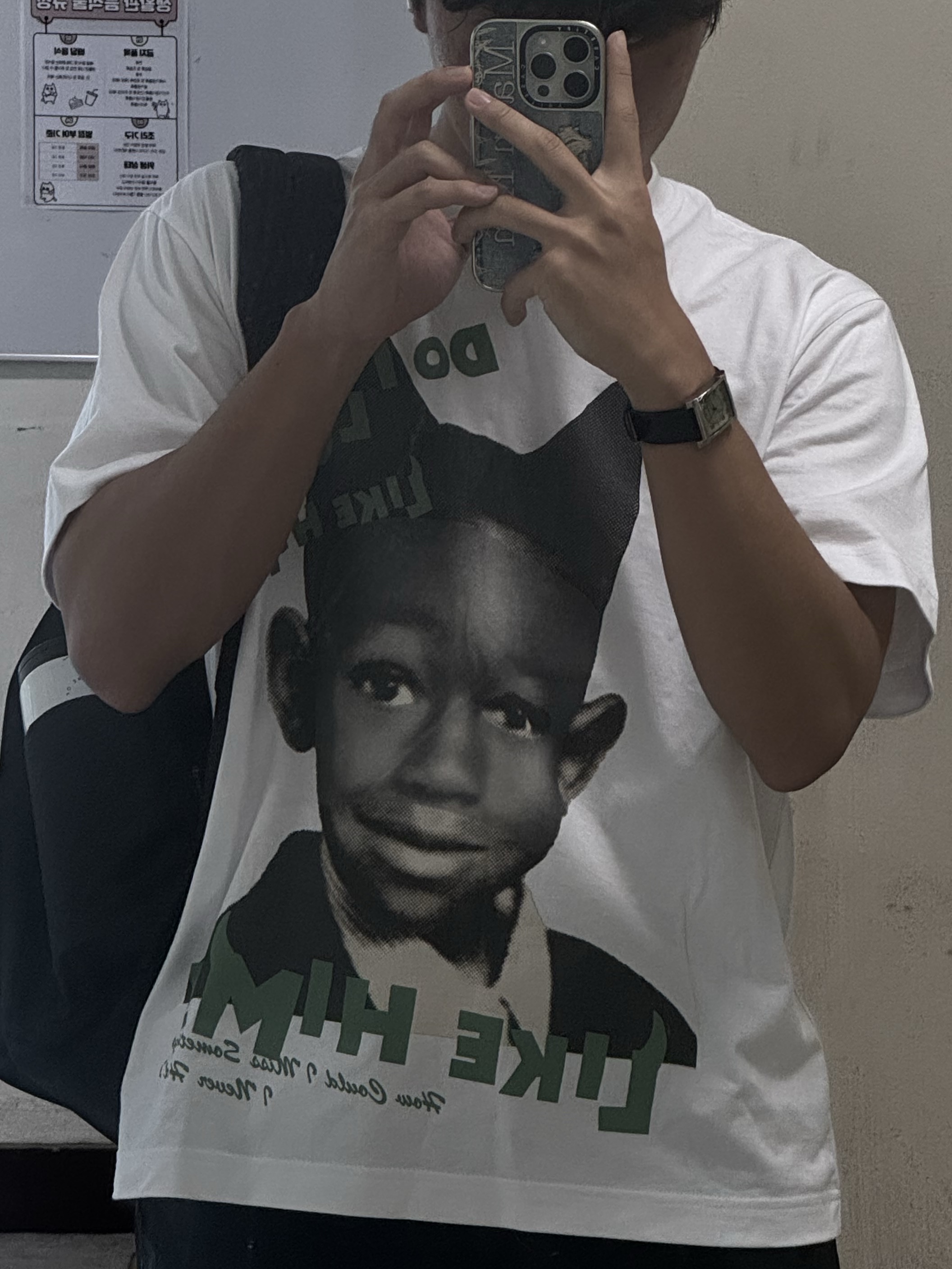 Casetify x Matin Kim iPhone Destroyed Denim Magsafe Mirror Case Silver, Tyler, The Creator 5th Album Igor LP Black 착용 스타일 - 1