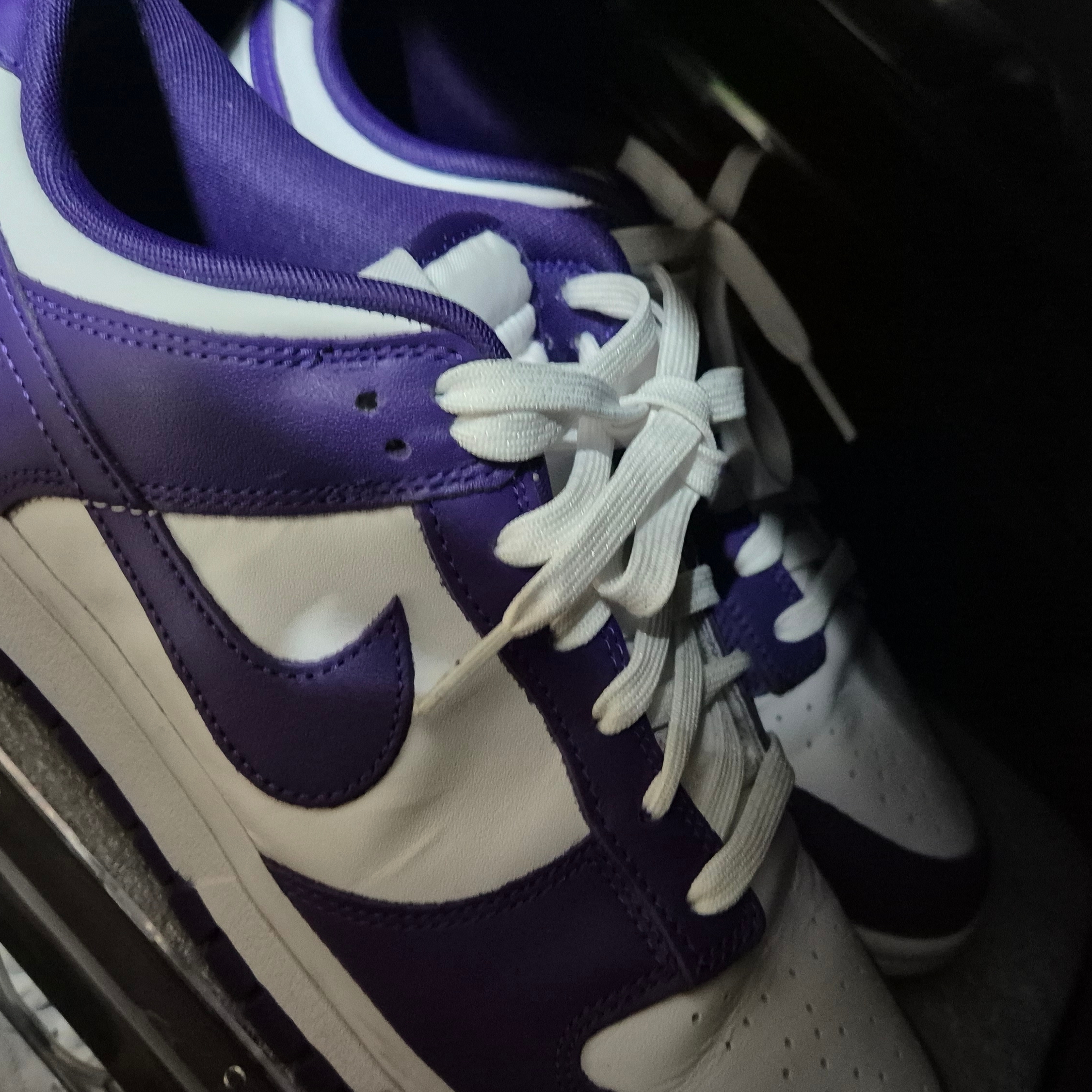 Nike Dunk Low Retro Championship Court Purple 착용 스타일