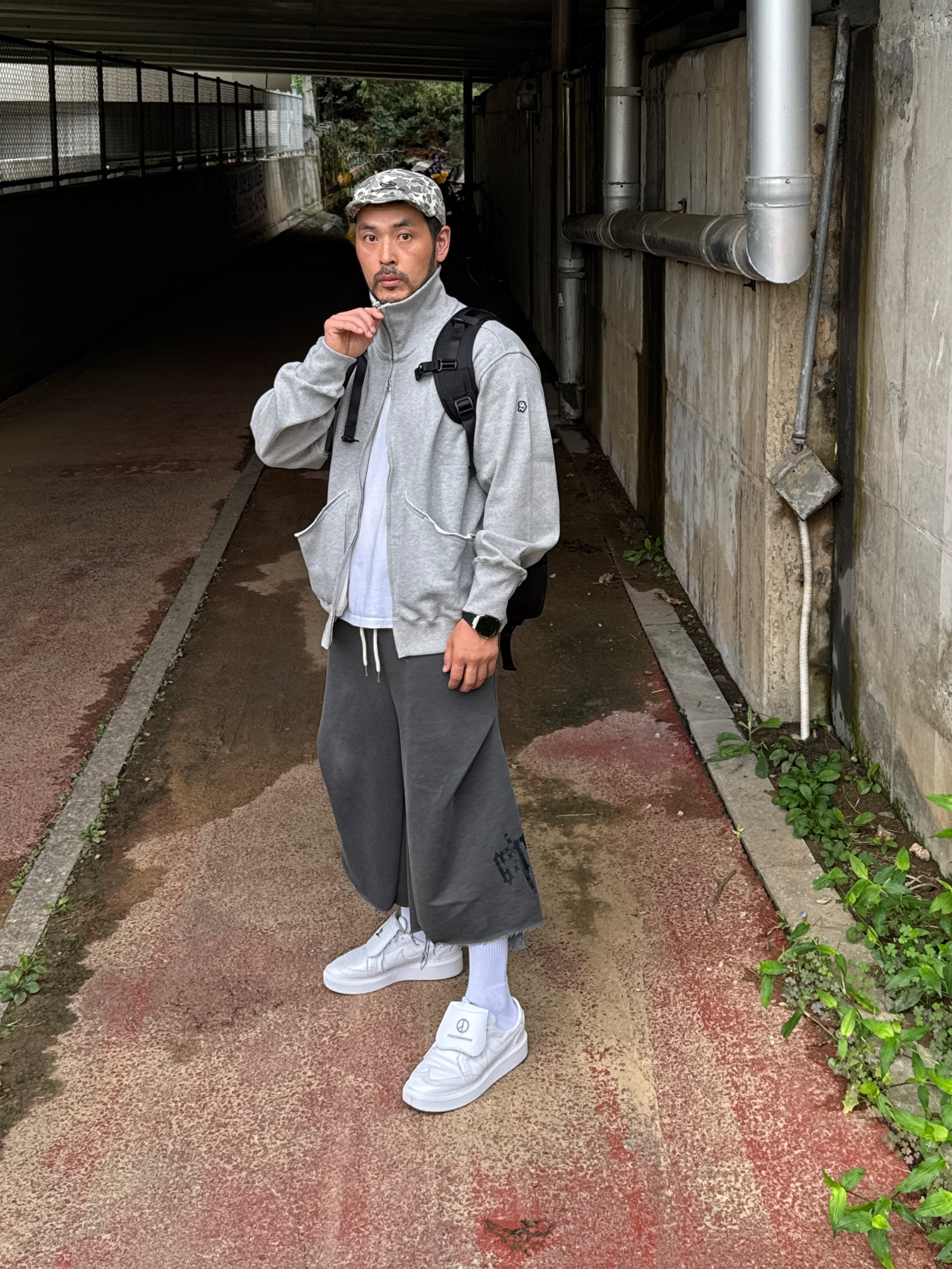 Nike x Peaceminusone Kwondo1 White, YESEYESEE Plaid Wing Jacket Blue 착용 스타일 - 2