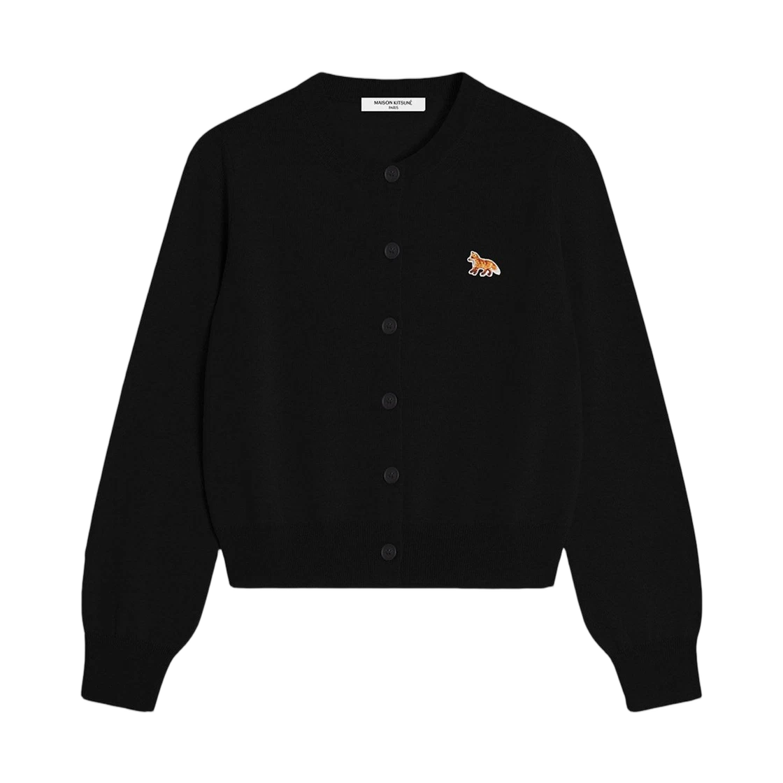 Maison Kitsune (W) Maison Kitsune Baby Fox Merino Regular Cardigan Black · XS