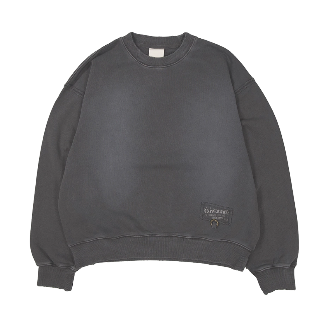 언더마이카 x 커버낫 디스트로이드 패치 스웨트 셔츠 다크 그레이 - 25FW