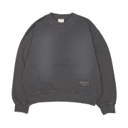 Undermycar x Covernat Destroyed Patch Sweat Shirt Dark Gray - 25FW