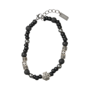 ETCE Cross Beads Bracelet Black