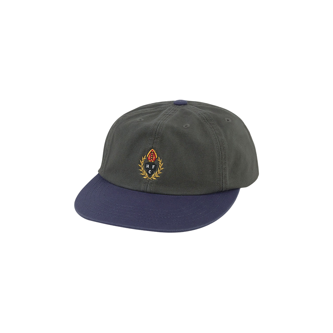 - Heritage Floss Crest Canvas 6 Panel Cap Charcoal Navy