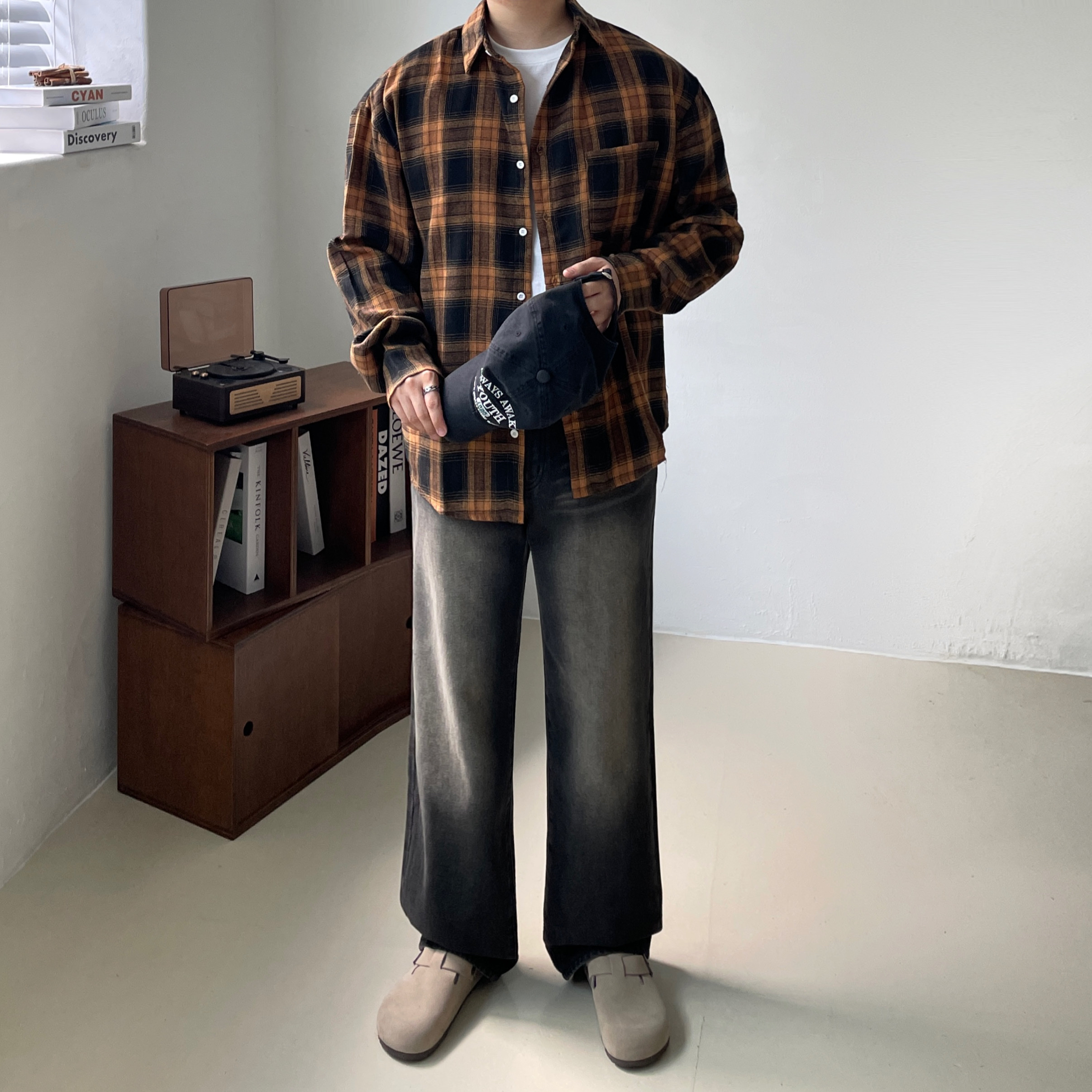 Birkenstock Boston Soft Footbed Taupe - Regular 착용 스타일 - 7