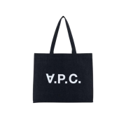 A.P.C. Logo Tote Bag Indigo