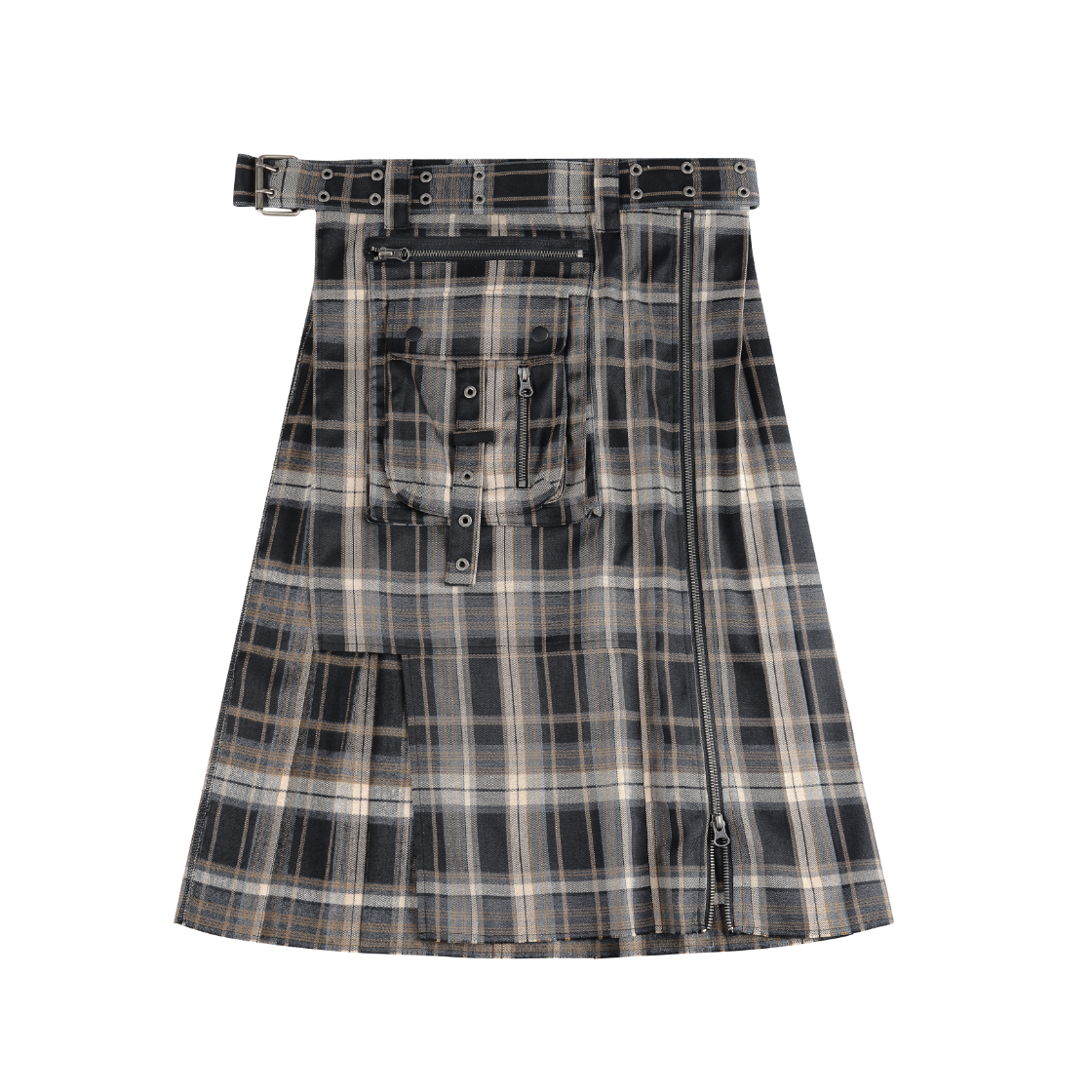 VUK53VSK004GYQQ Vacant Archive Ajess Layered Long Skirt Grey