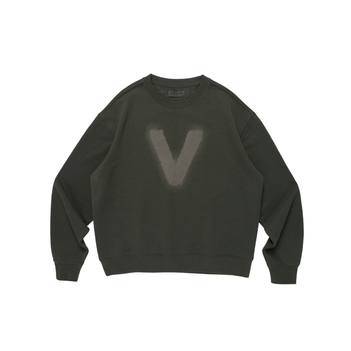 본바트 V 로고 스웻셔츠 머드 카키