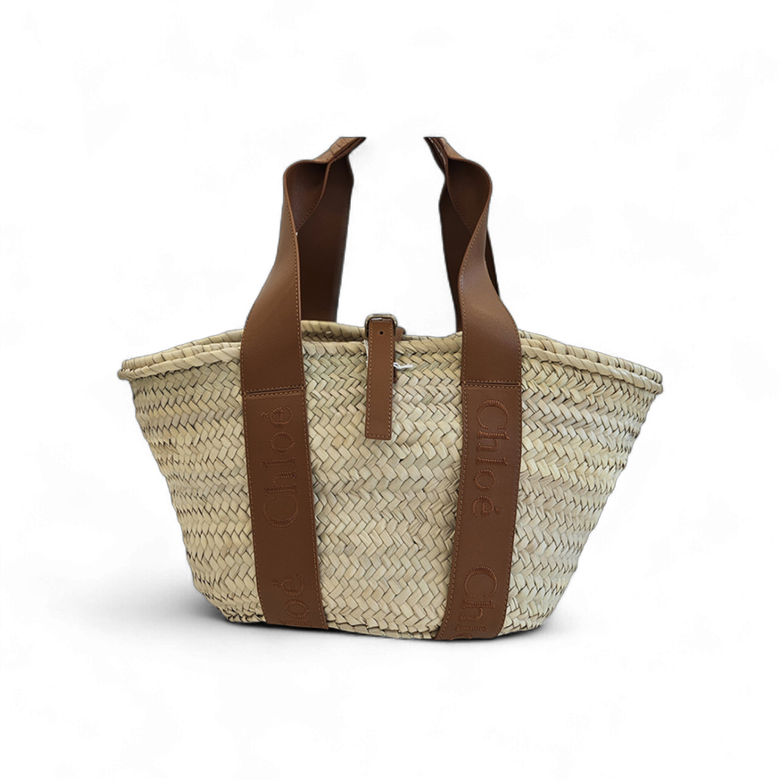 ITSMDOU5L894 Chloe Sense Rafia Basket Bag