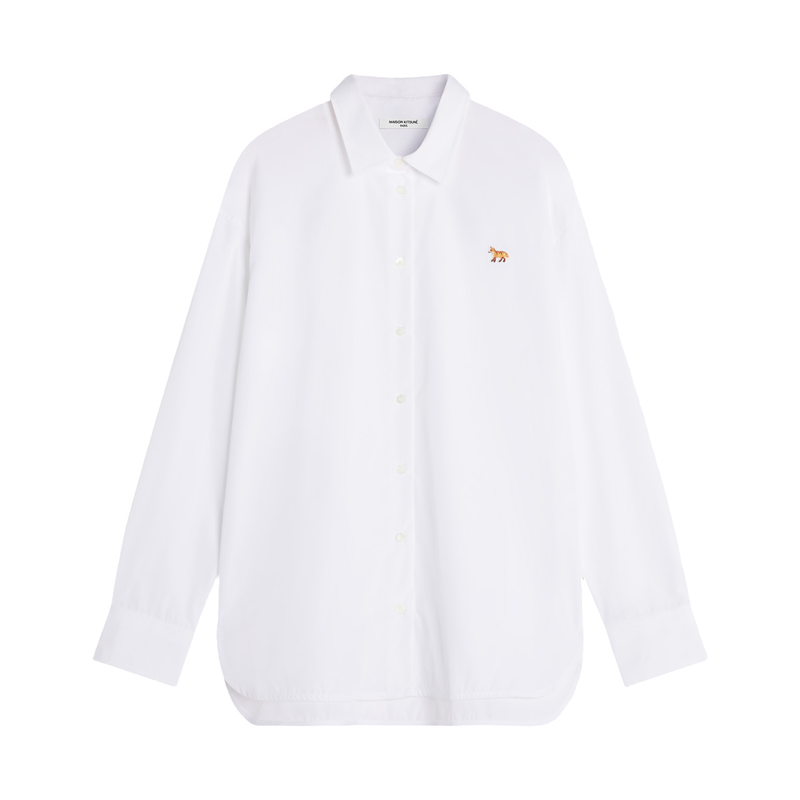 PW00401WC0026-P100 (W) Maison Kitsune Baby Fox Casual Shirt White