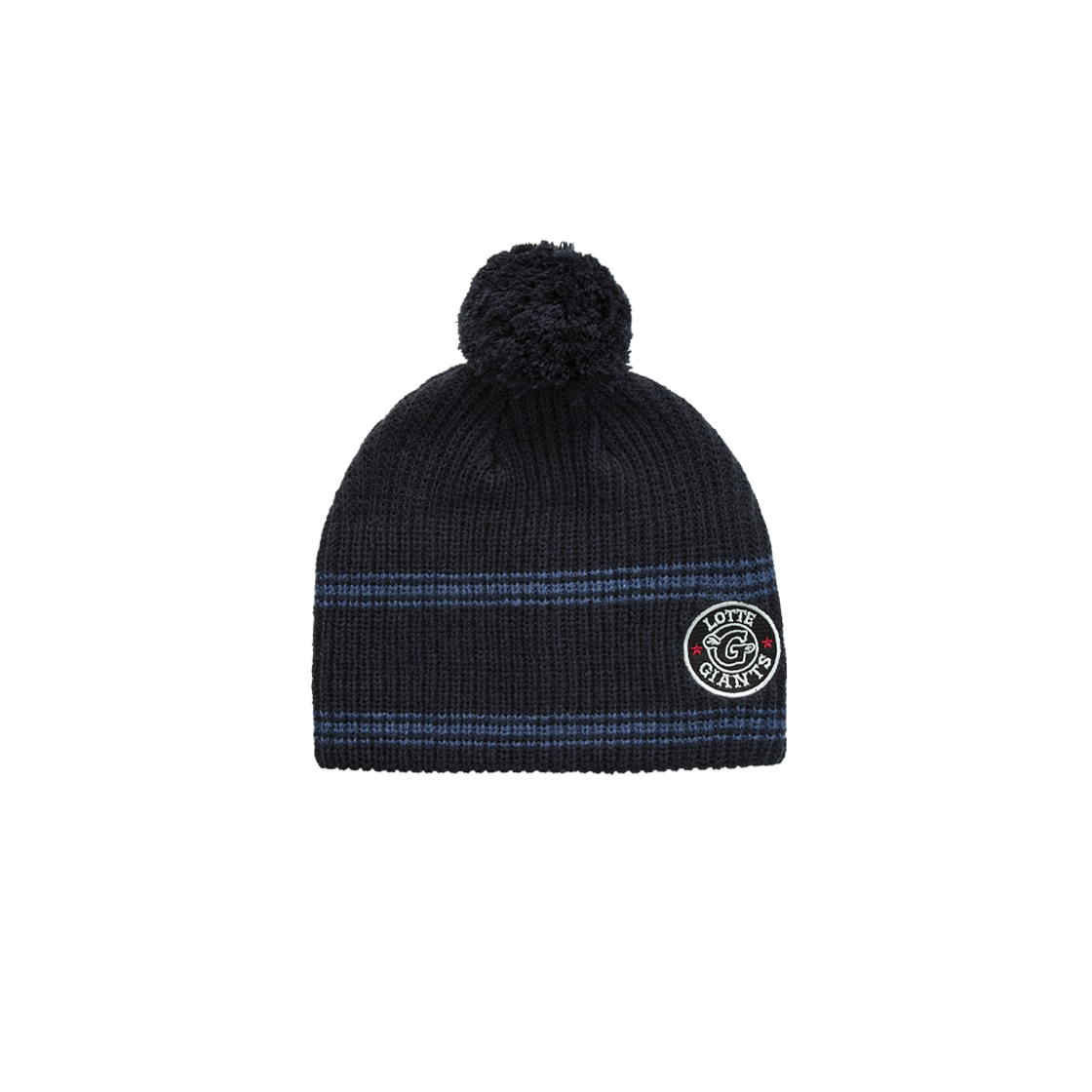 폴리테루 X 롯데자이언츠 스트라이프 비니 네이비(Polyteru X LOTTE GIANTS Striped Beanie Navy)