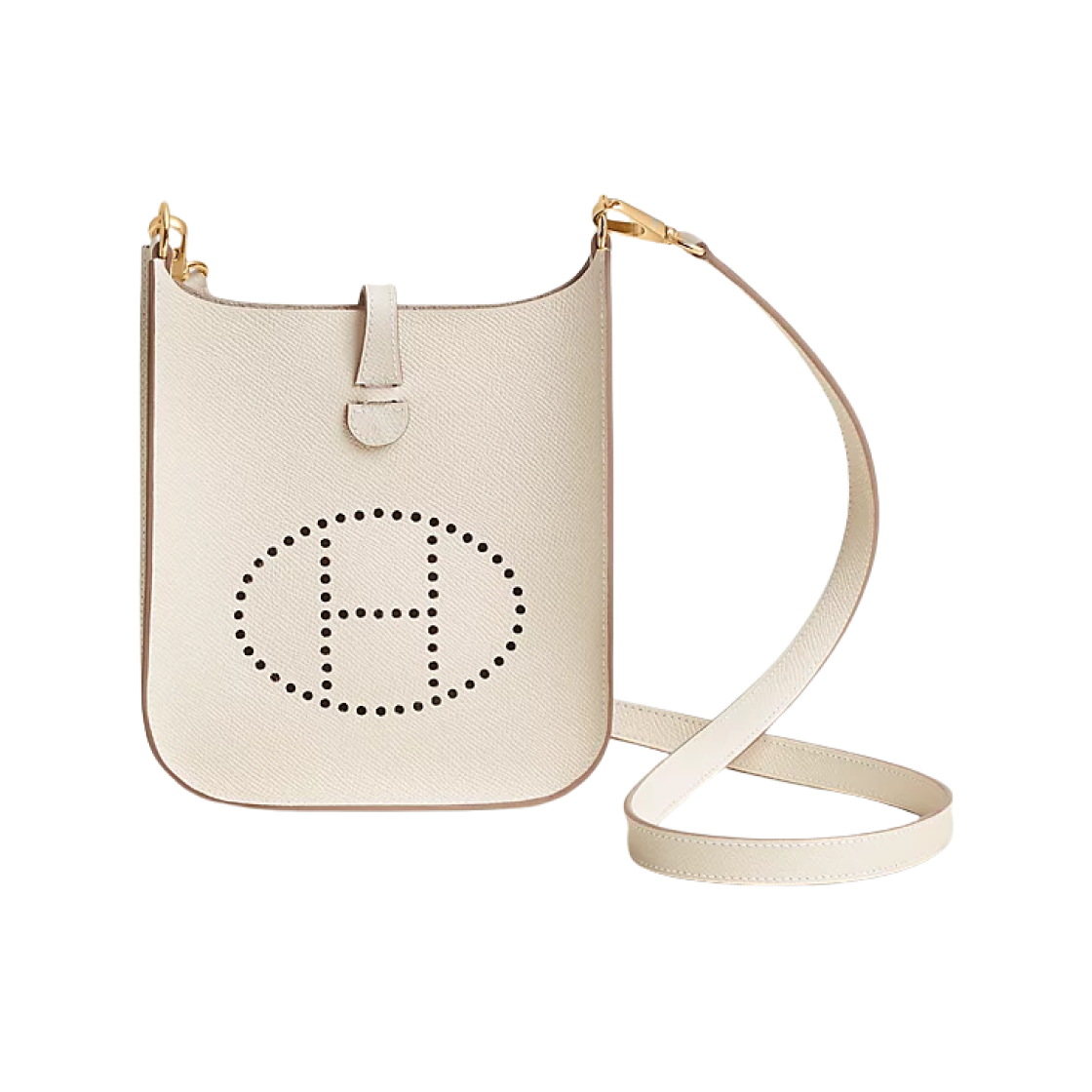 H087080CC10 Hermes Evelyne 16 Sellier Bag Epsom & Yellow Gold Craie