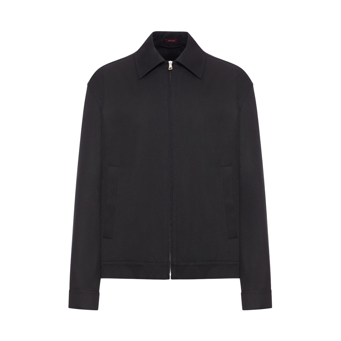 827503-ZAQH5-1000 Gucci Cotton Twill Jacket with Web Detail Black