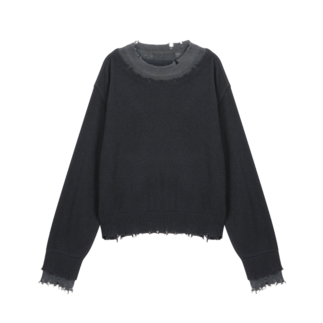 VMK53KPO001BKQQ Vacant Archive Kai Layered Knit Black