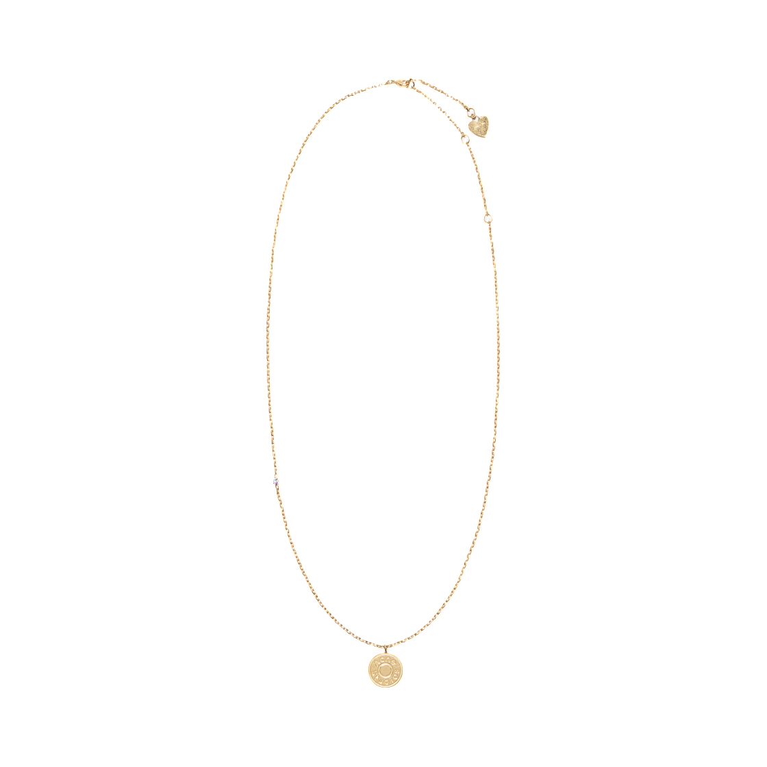 C50456-DU0 Acne Studios Rivet Charm Necklace Semi Matt Gold