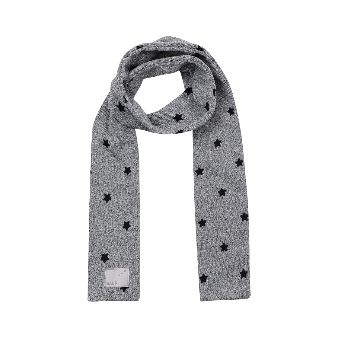 BA25FW-WMLG2F BAUF Star Knit Muffler Gray