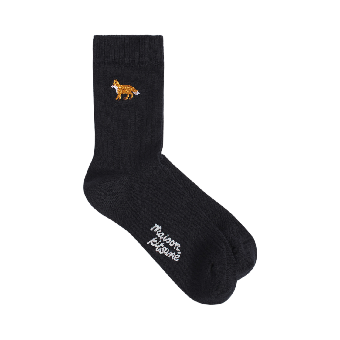 PW06402KT1124-P199 Maison Kitsune Baby Fox Socks Black