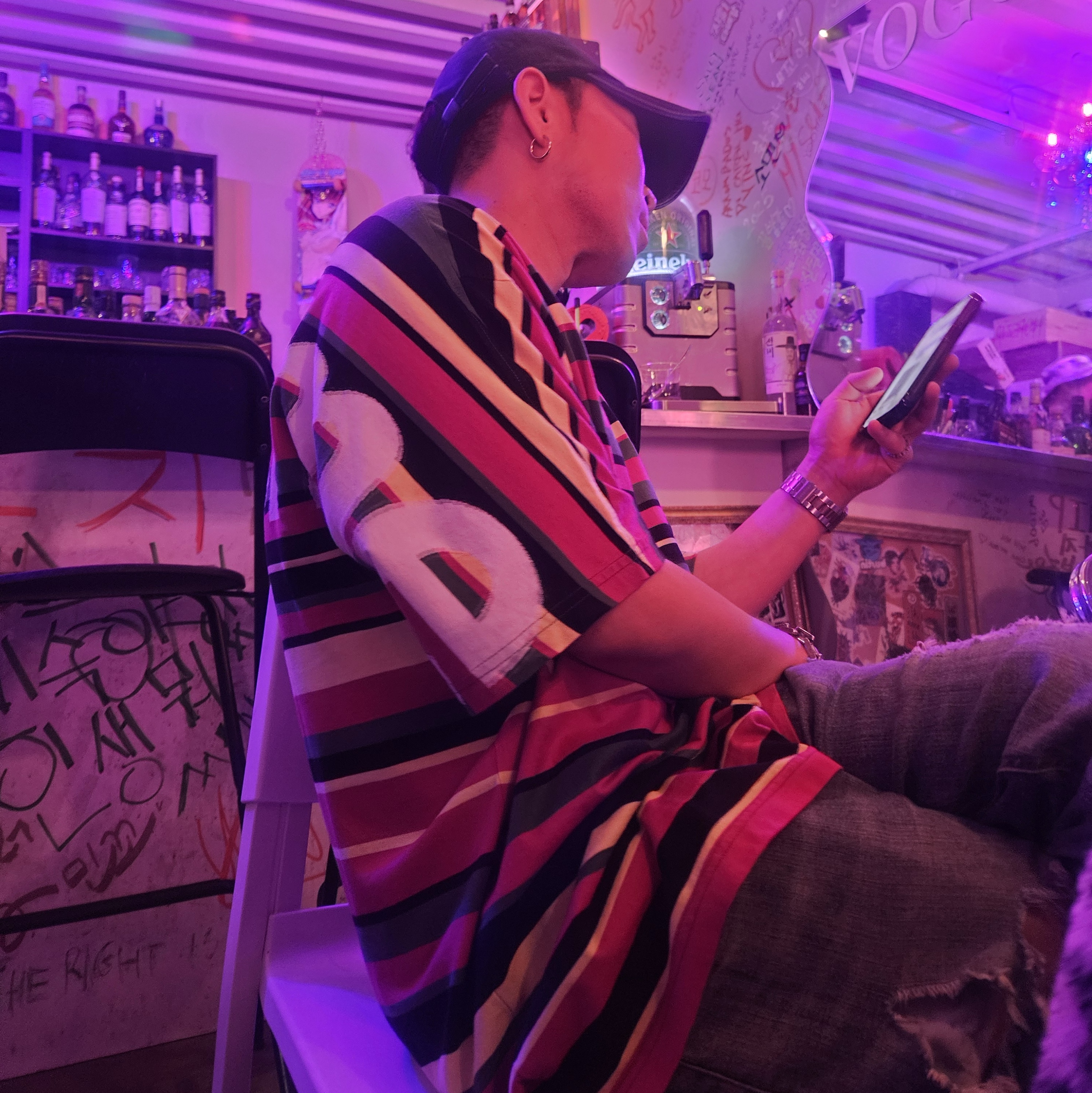 Supreme Intarsia S/S Top Stripe - 25SS 착용 스타일 - 2